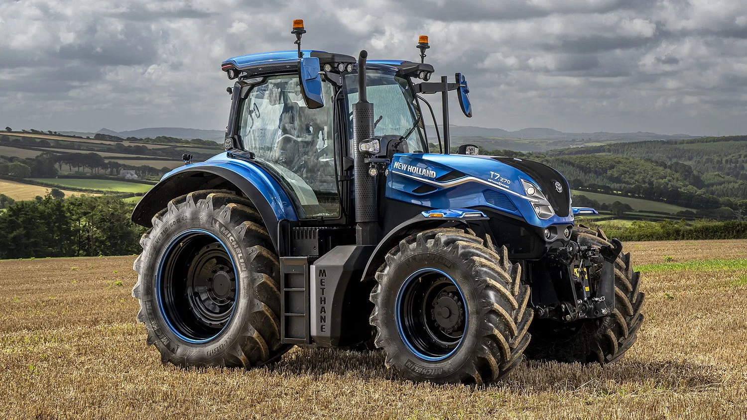 New Holland's prototype T7 LNG tractor offers 270hp.