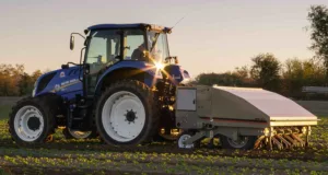 Stout Industrial Technology's Smart Cultivator carries out cultivation and weeding tasks based on sensor-detected data.