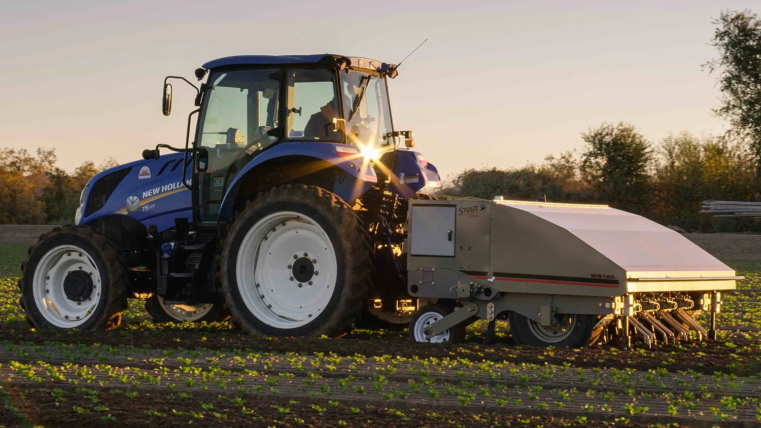 Stout Industrial Technology's Smart Cultivator carries out cultivation and weeding tasks based on sensor-detected data.