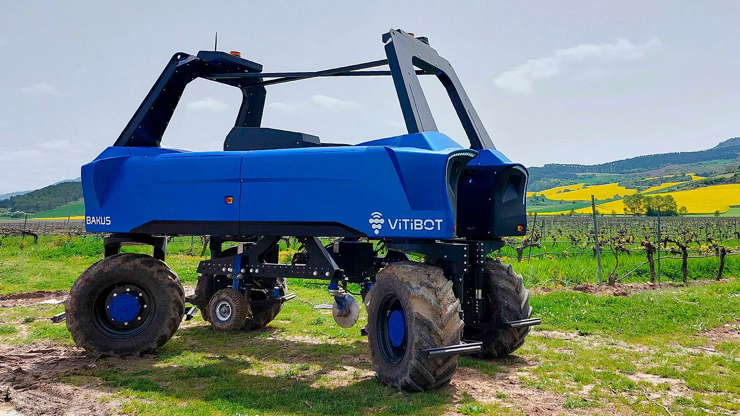 The Bakus vineyard robot developed by French manufacturer VitiBot.