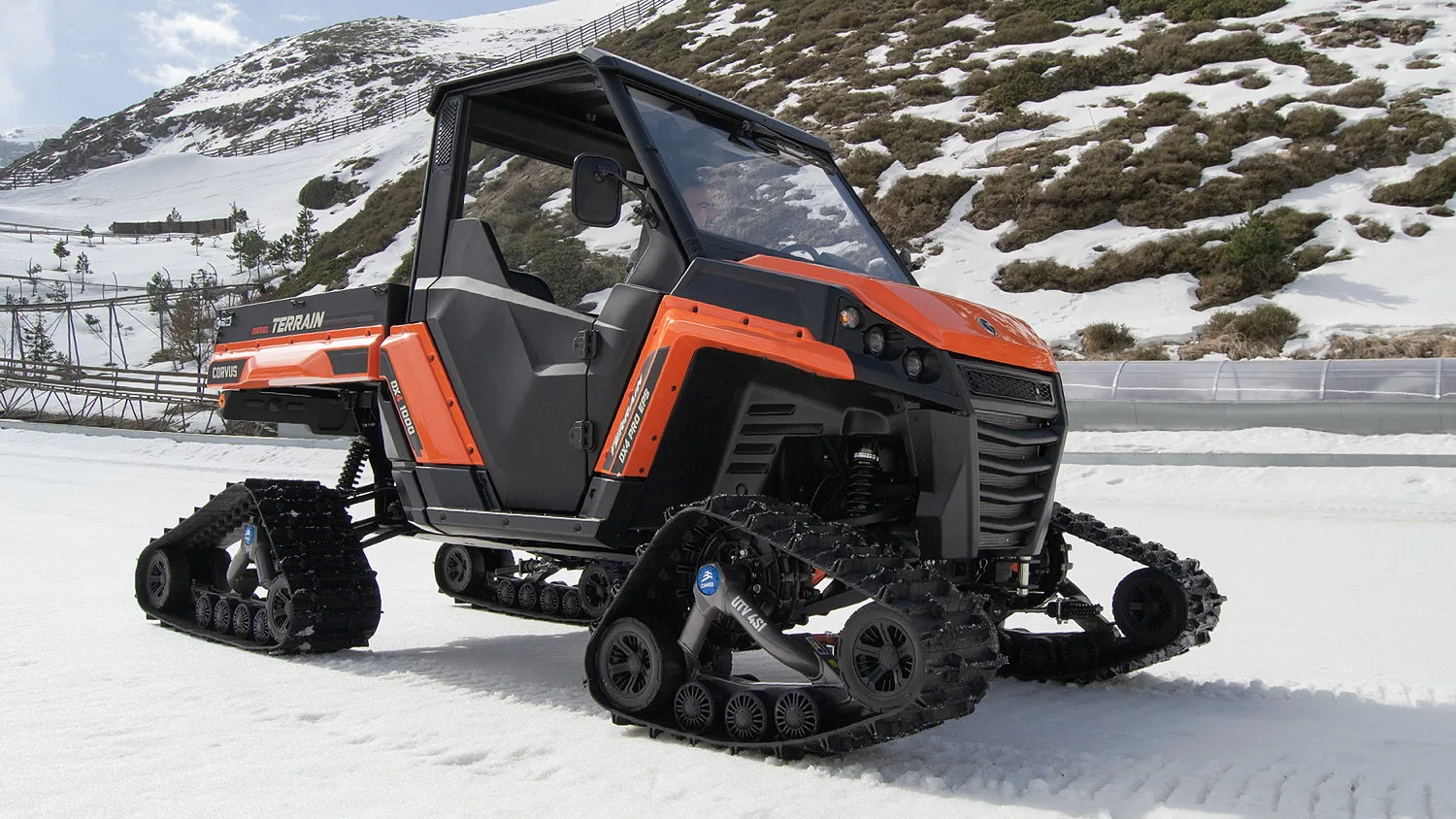 Corvus now offers Camso's 4S1 snow tracks for its Terrain DX4 range of 4x4 utility vehicles. 