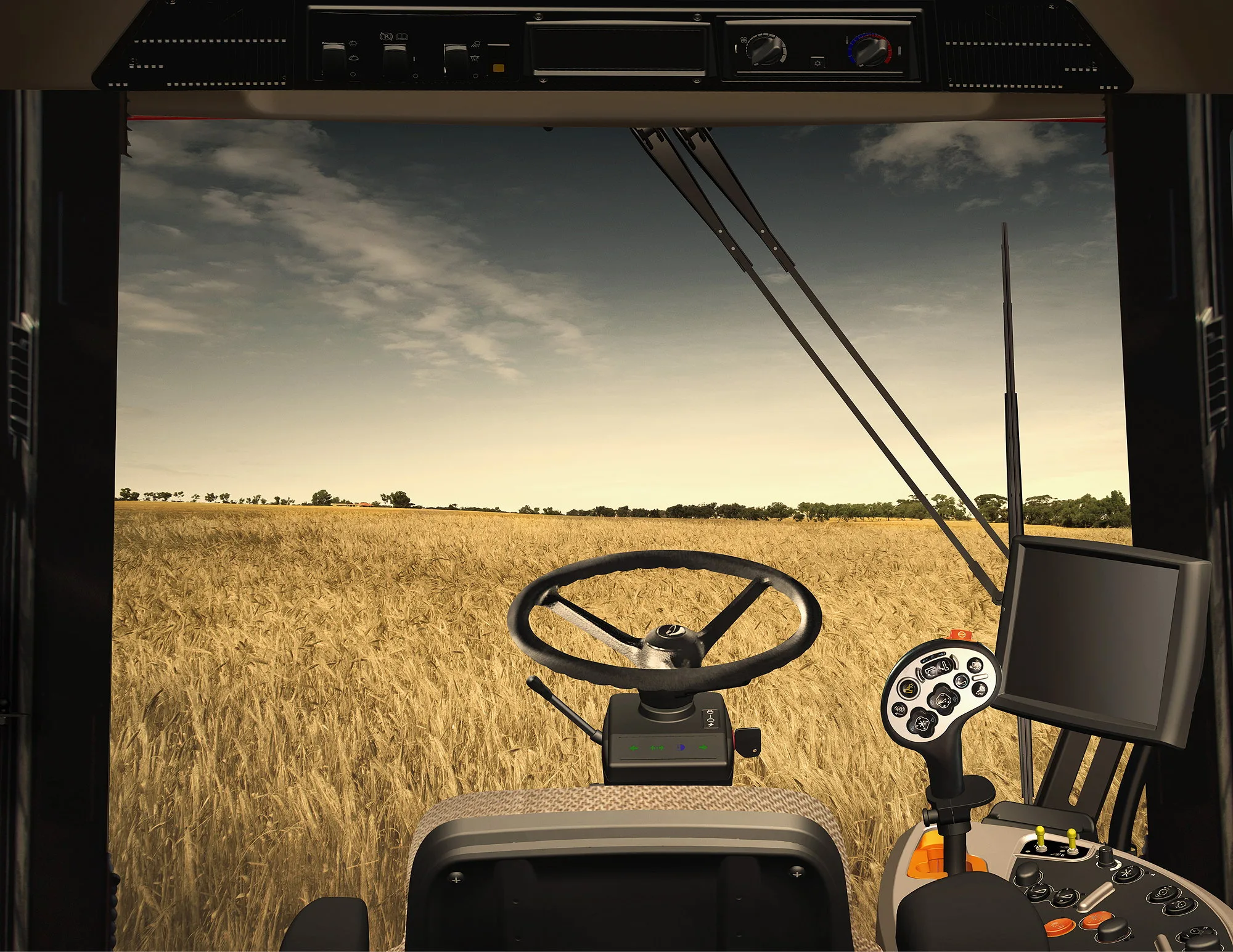 Operating the latest Case IH 4000 Exclusive series Axial-Flow combines is easier thanks to a new, ergonomically designed lateral console.