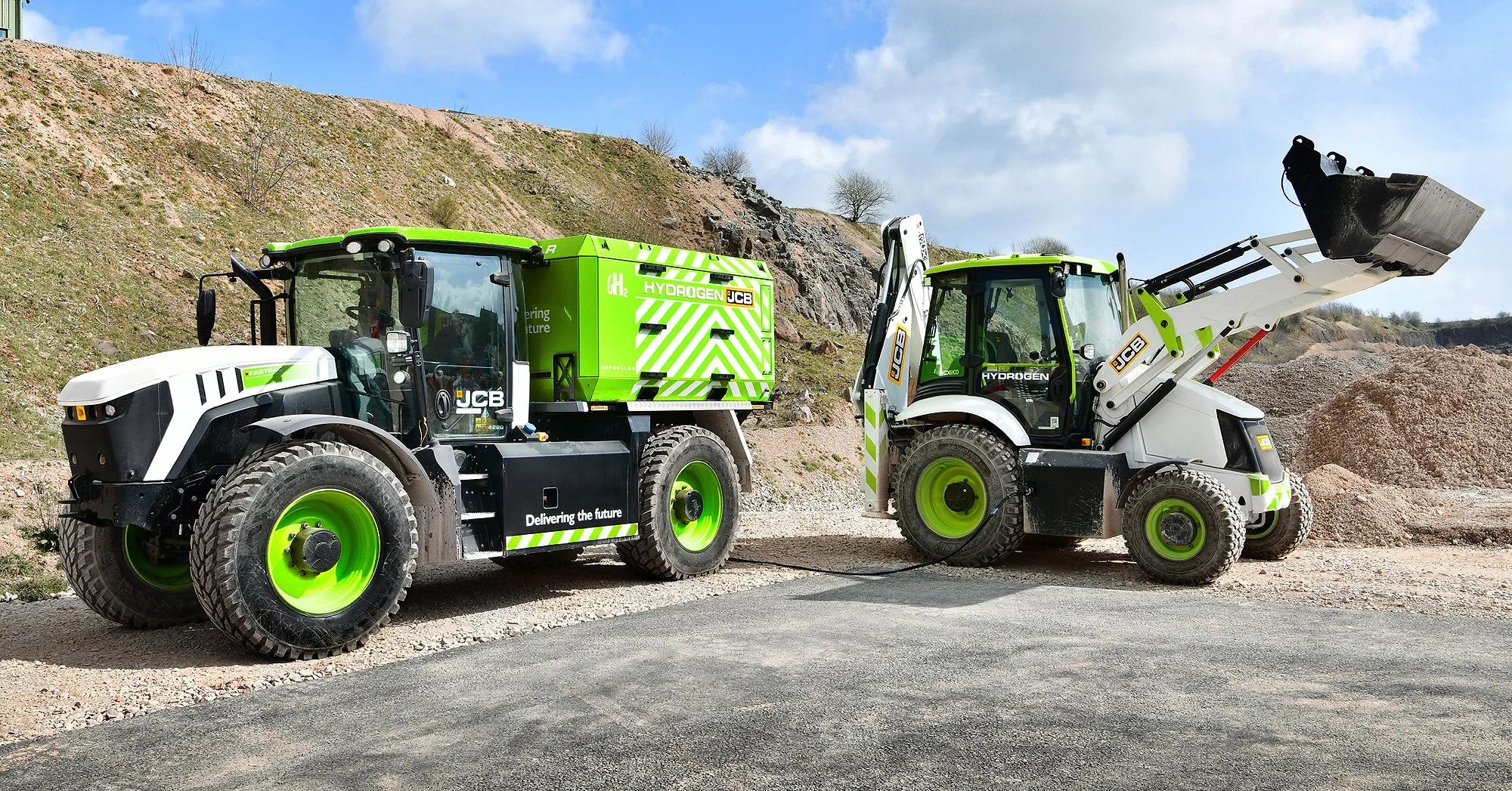 JCB's pre-production hydrogen-powered backhoe loader has been given special approval for use on UK roads.