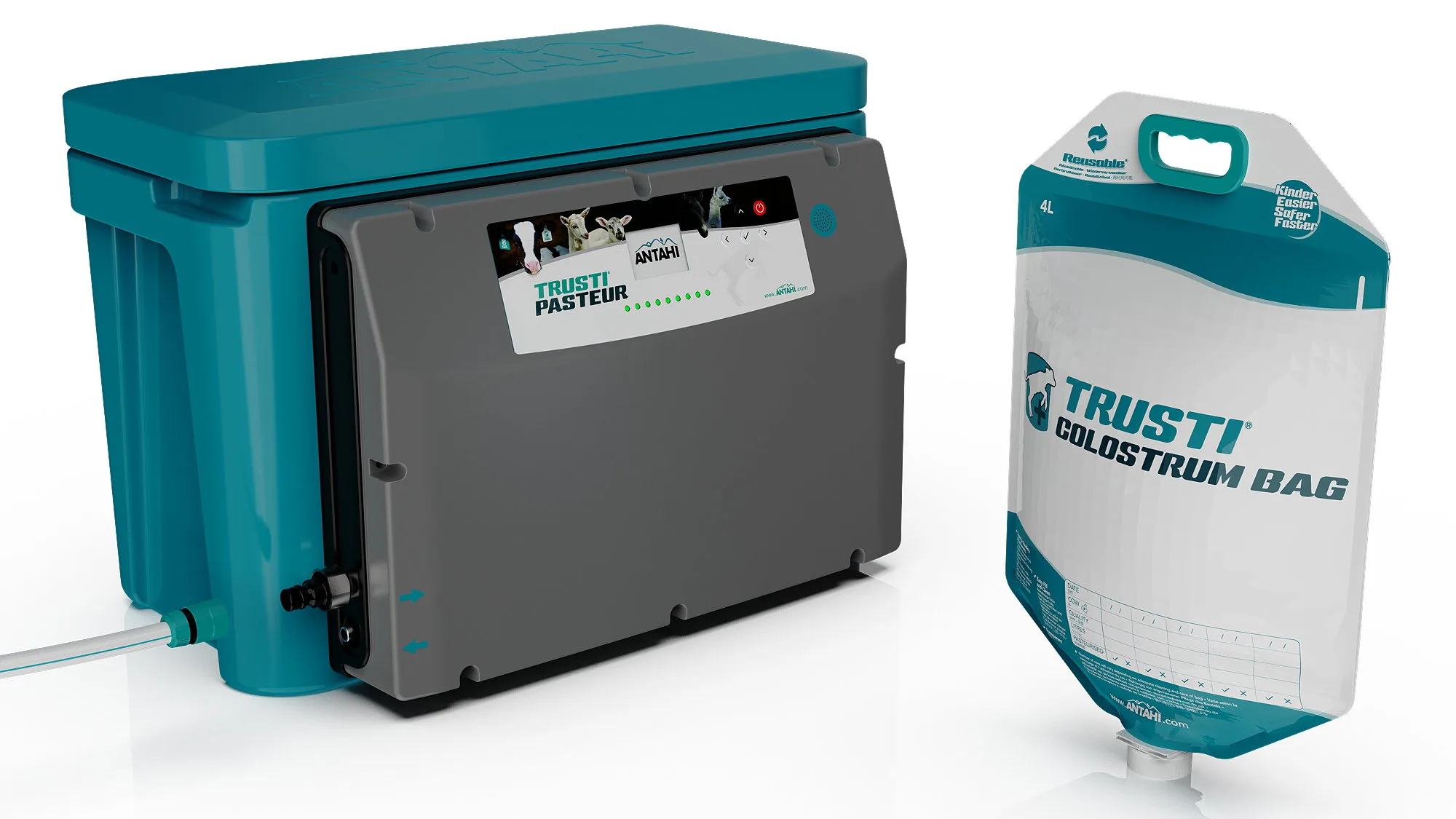 The new Trusti Pasteur Pro provides automated pasteurisation and cooling of fresh colostrum, and fast thawing of frozen colostrum.