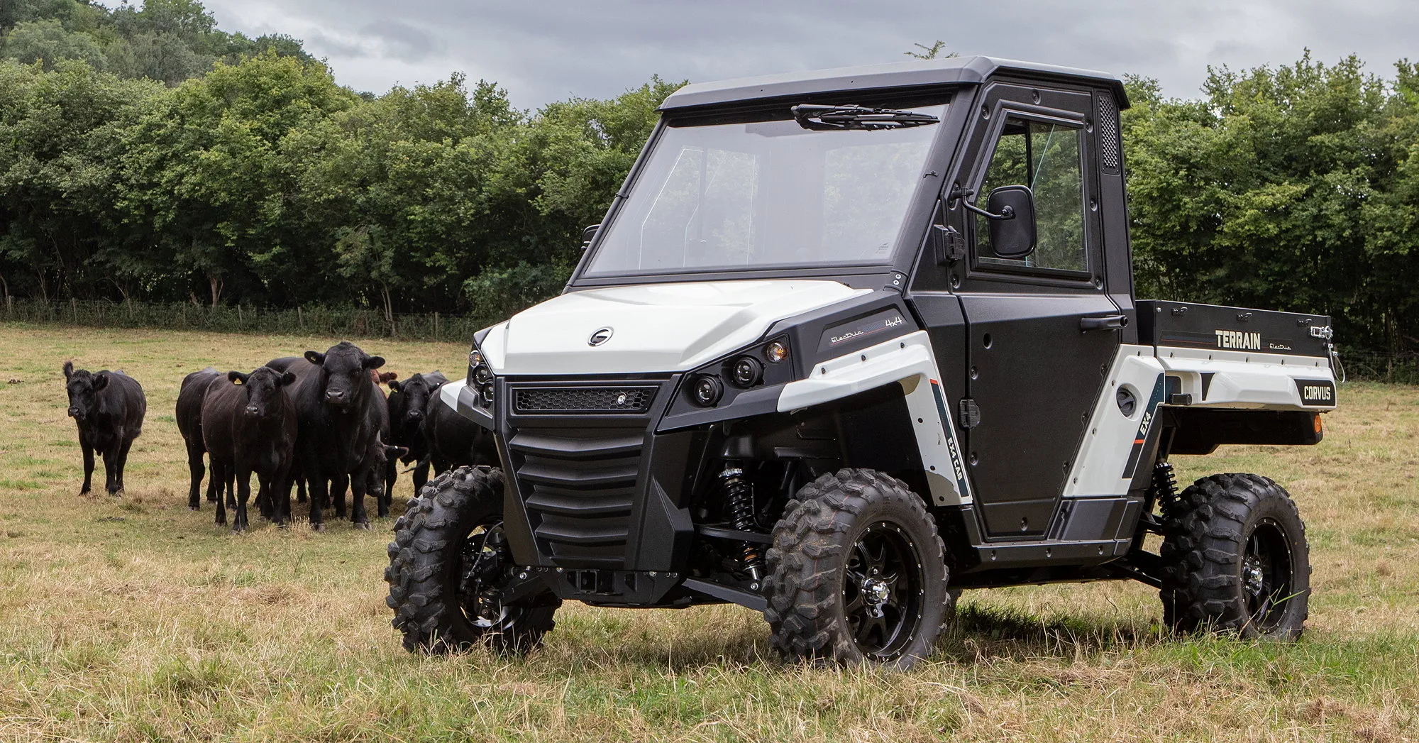 The Corvus Terrain EX4 is claimed to be the only all-electric UTV from a European manufacturer.