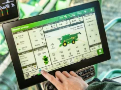 John Deere's new 12.8-inch G5Plus CommandCenter display.