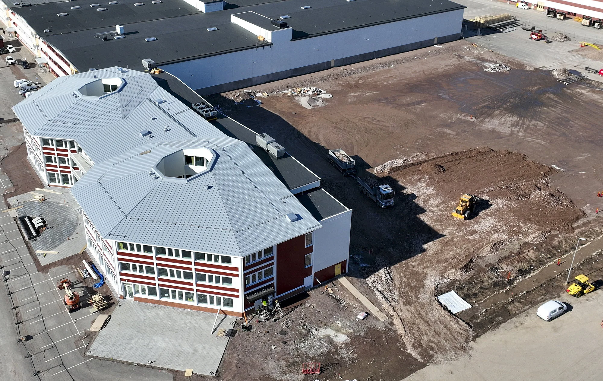 Construction work on Väderstad's latest site expansion began in April 2023. It will add 12,600 square metres of painting and production space.