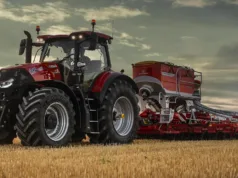 The 340hp Case IH Optum 340 CVXDrive tractor.