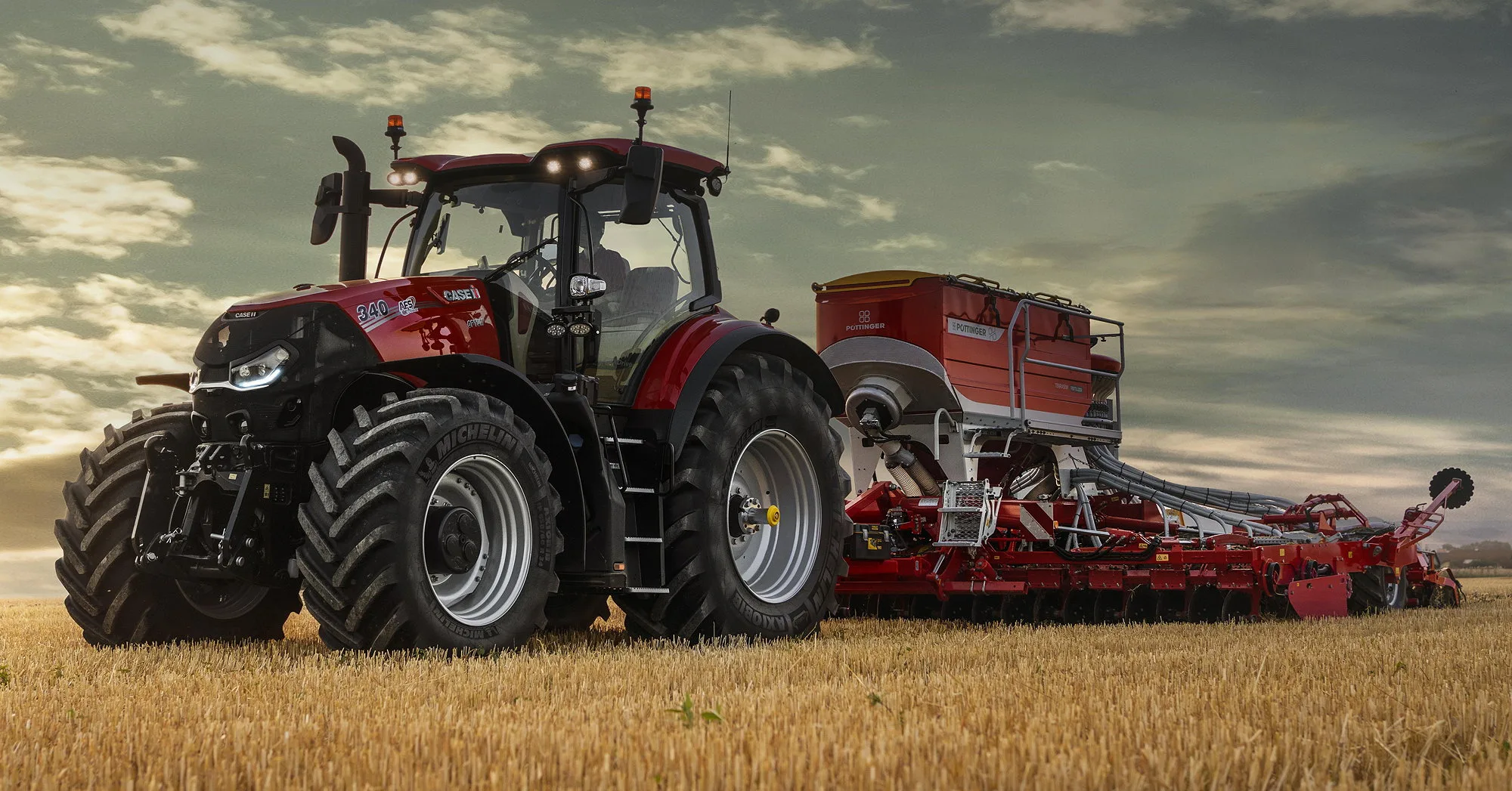 The 340hp Case IH Optum 340 CVXDrive tractor.