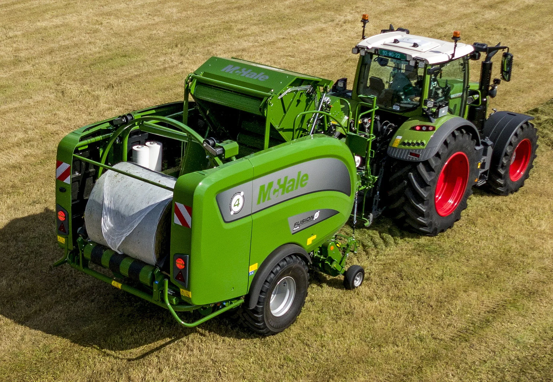 All machines in McHale's new Fusion 4 range of integrated baler/wrappers have Increased density pressure that results in the production of well-shaped and tighter bales.