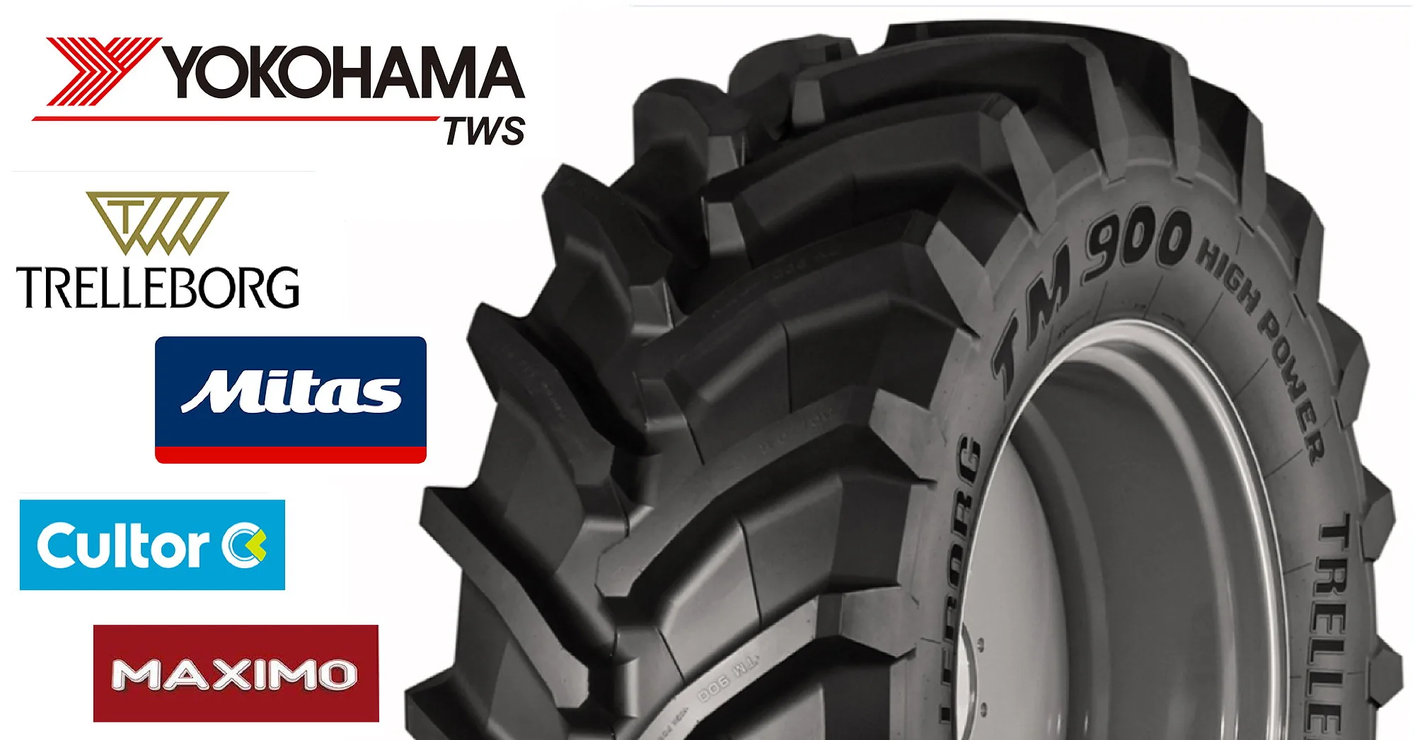 Yokohama, which already owns the Alliance, Galaxy and Primex brands in the off-road market, has added Trelleborg, Mitas, Cultor and Maximo to its offering.  