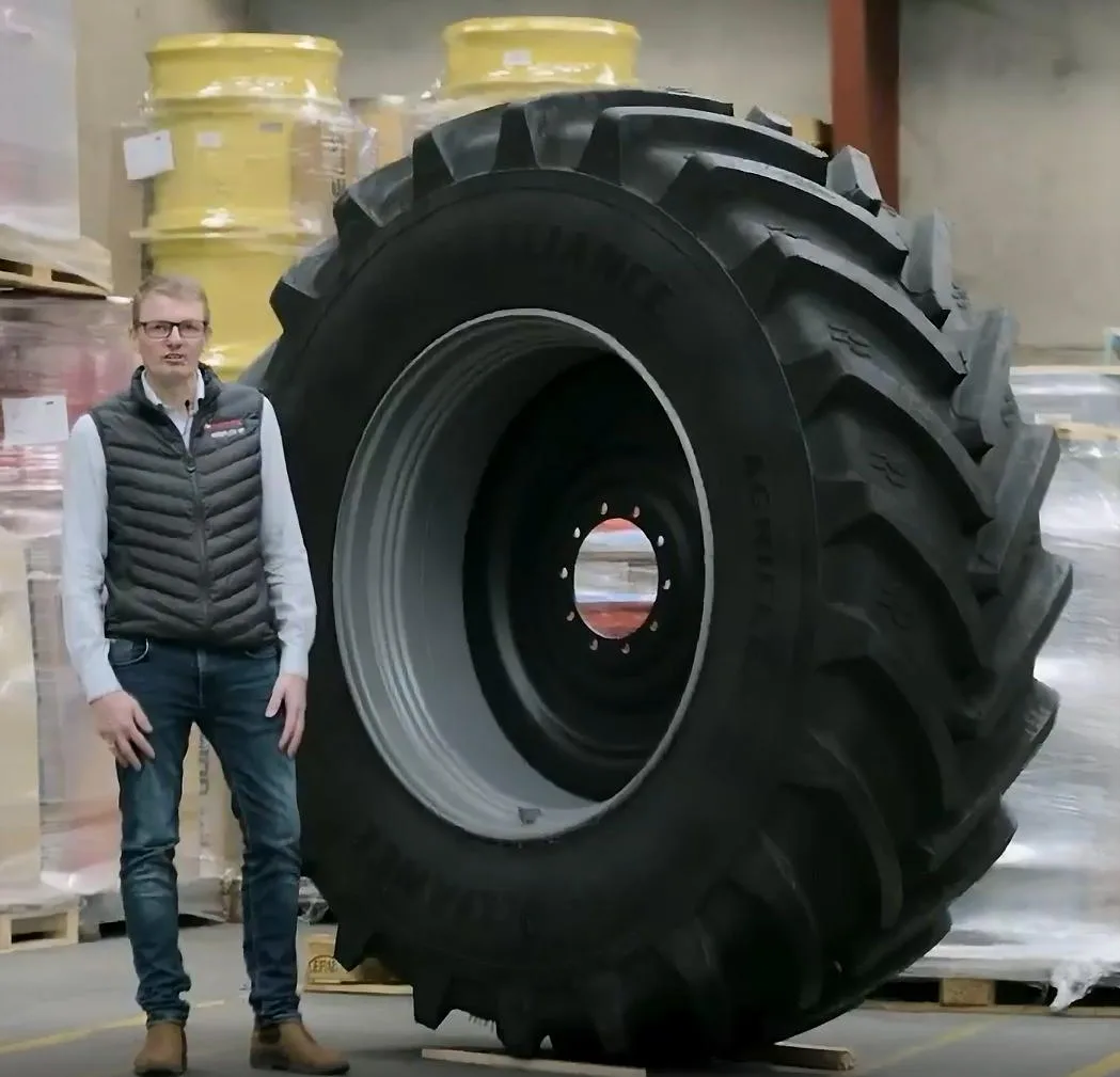 The new VF750/75R46 Alliance Agriflex 372+ is the brand's largest ever agricultural tyre standing about 2.3m tall.