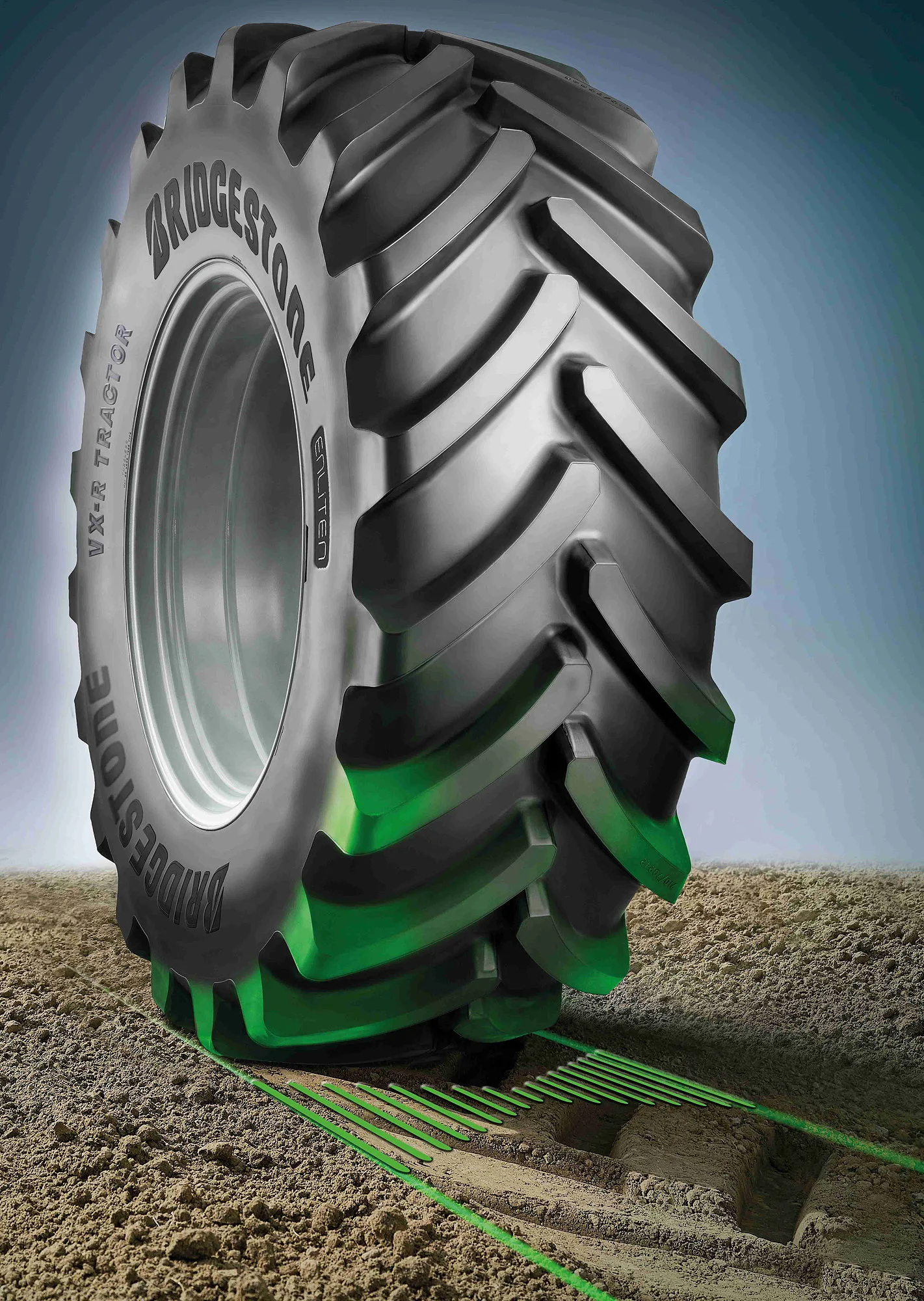 Bridgestone's new VX-R Tractor tyres will be available in 65, 70 and 85% profiles in rim diameters from 24 to 38 inches. 