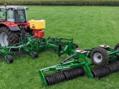 Düvelsdorf's Green Rake and Terra Roller combination make up part of the German company's grassland maintenance range.