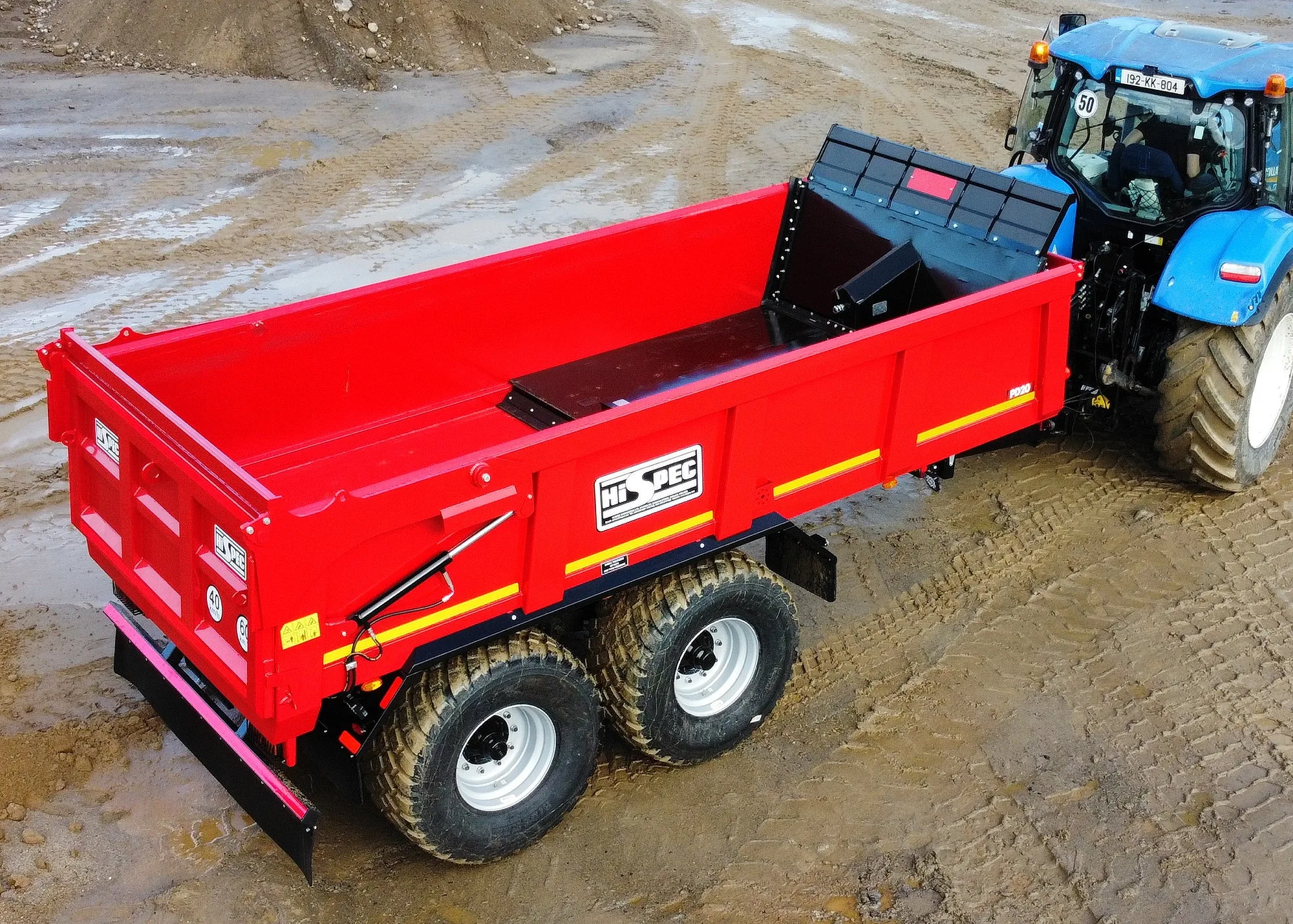 HiSpec's PD20 push-off dump trailer offers a carrying capacity of 14.5 cubic metres.