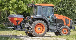 Kubota's M5102 tractor is only 1.2m wide in its narrowest configuration.