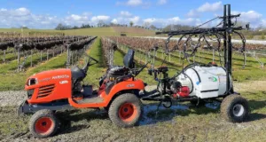 This Martin Lishman 250-litre Trailed Midi-Spray has been customised for a North Yorkshire fruit farm.