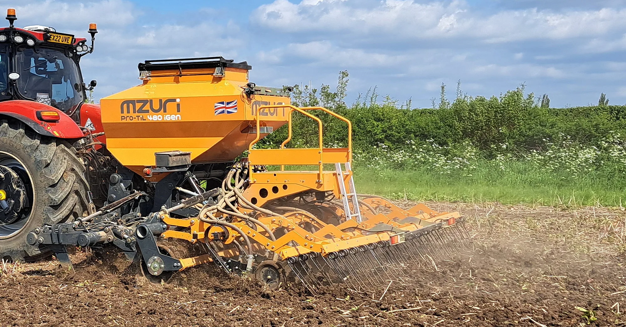 Mzuri's new Pro-Til iGen drill features independent coulters, each with its own depth wheel, for accurate seed depth control.