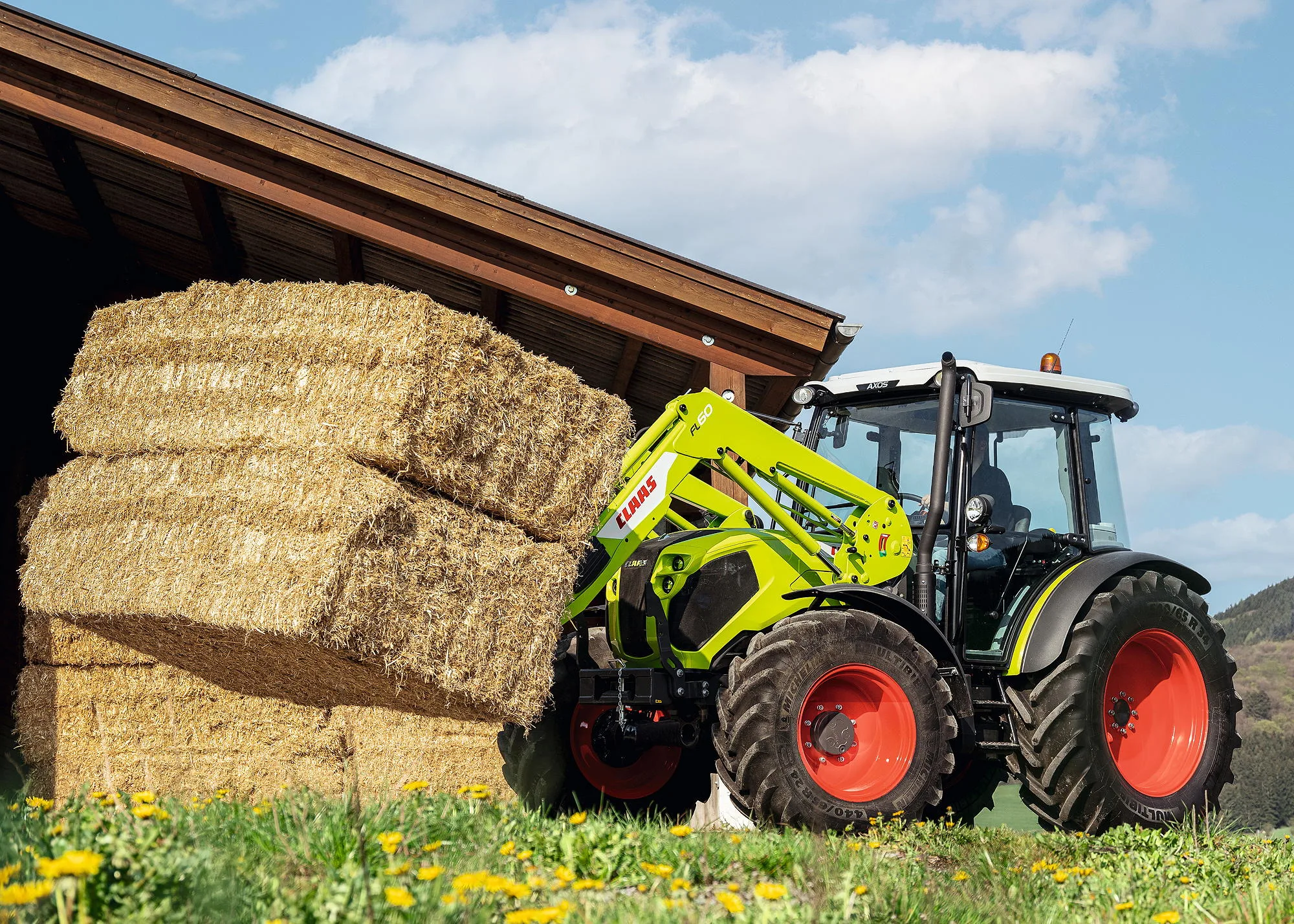 A selection of Claas loaders can be fitted to make the new Claas Axos 200 Series even more versatile. 